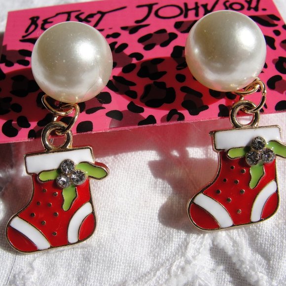 Betsey Johnson Other - FREE w Purchase Betsey Johnson Xmas Earrings